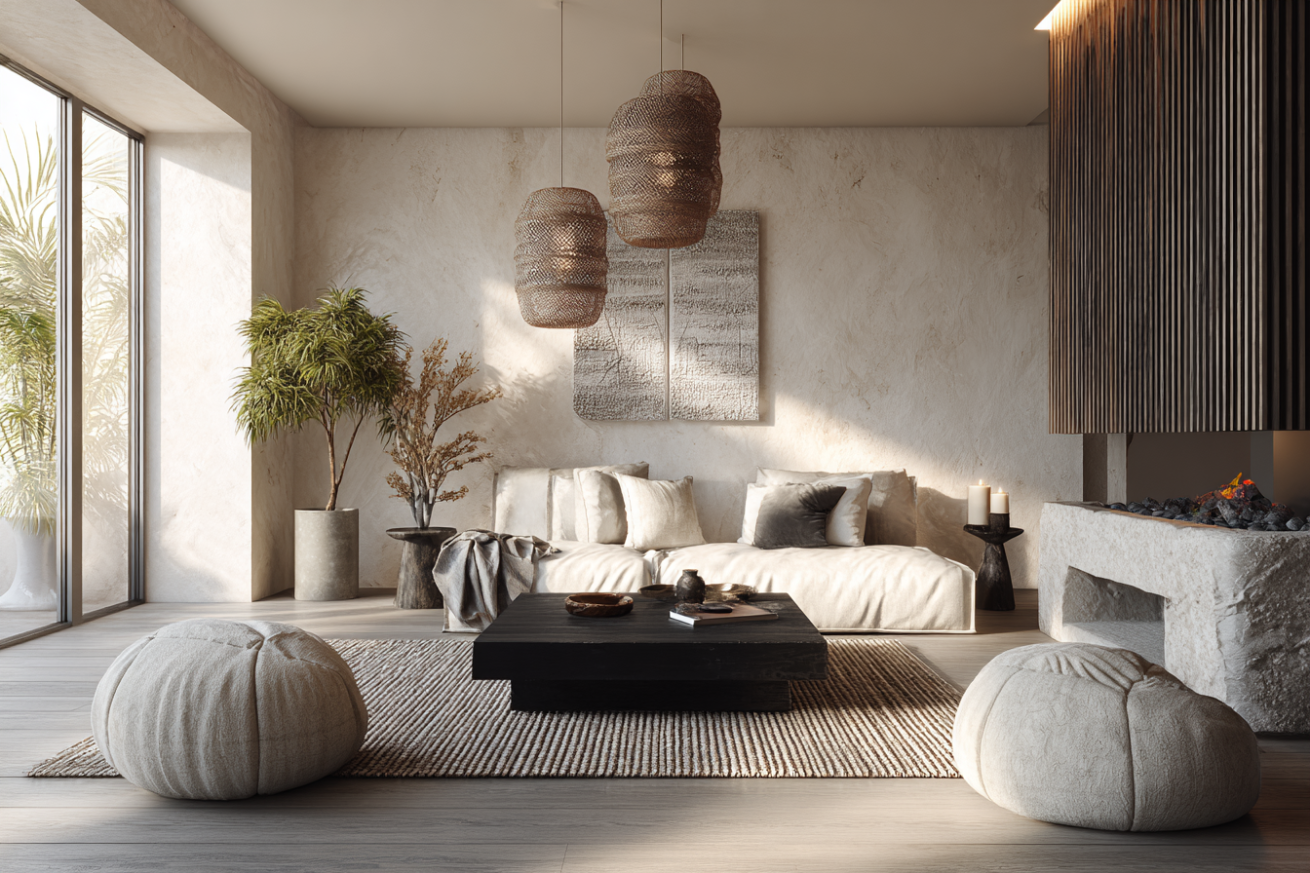 Ambiance Zen: Éclairage et textures pour une sérénité apaisante